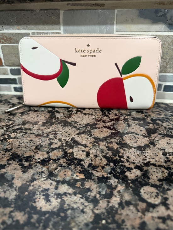 kate spade Handbags - kate spade New York Pink Apple Zip Wallet